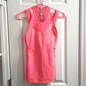 Lululemon Athletica Racerback Athletic mesh yoga built-in sports bra Top Sz 4